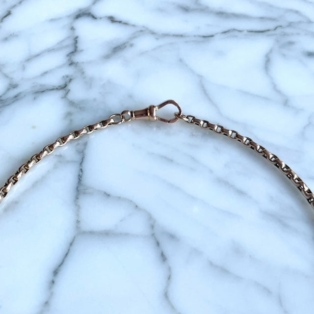 Antique 9k / 9ct Gold T-Bar Watch Chain Necklace