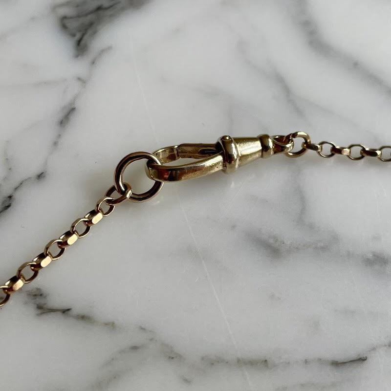 Sophia 9k Gold Belcher Albert Chain T-bar Necklace / Watch Chain