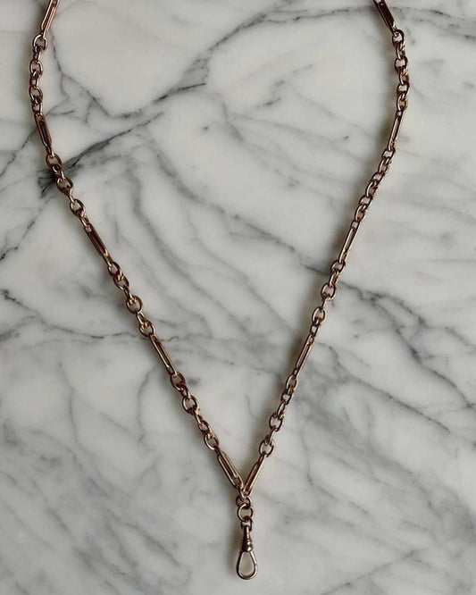 Beautiful Antique 9k Gold Chain with Clip