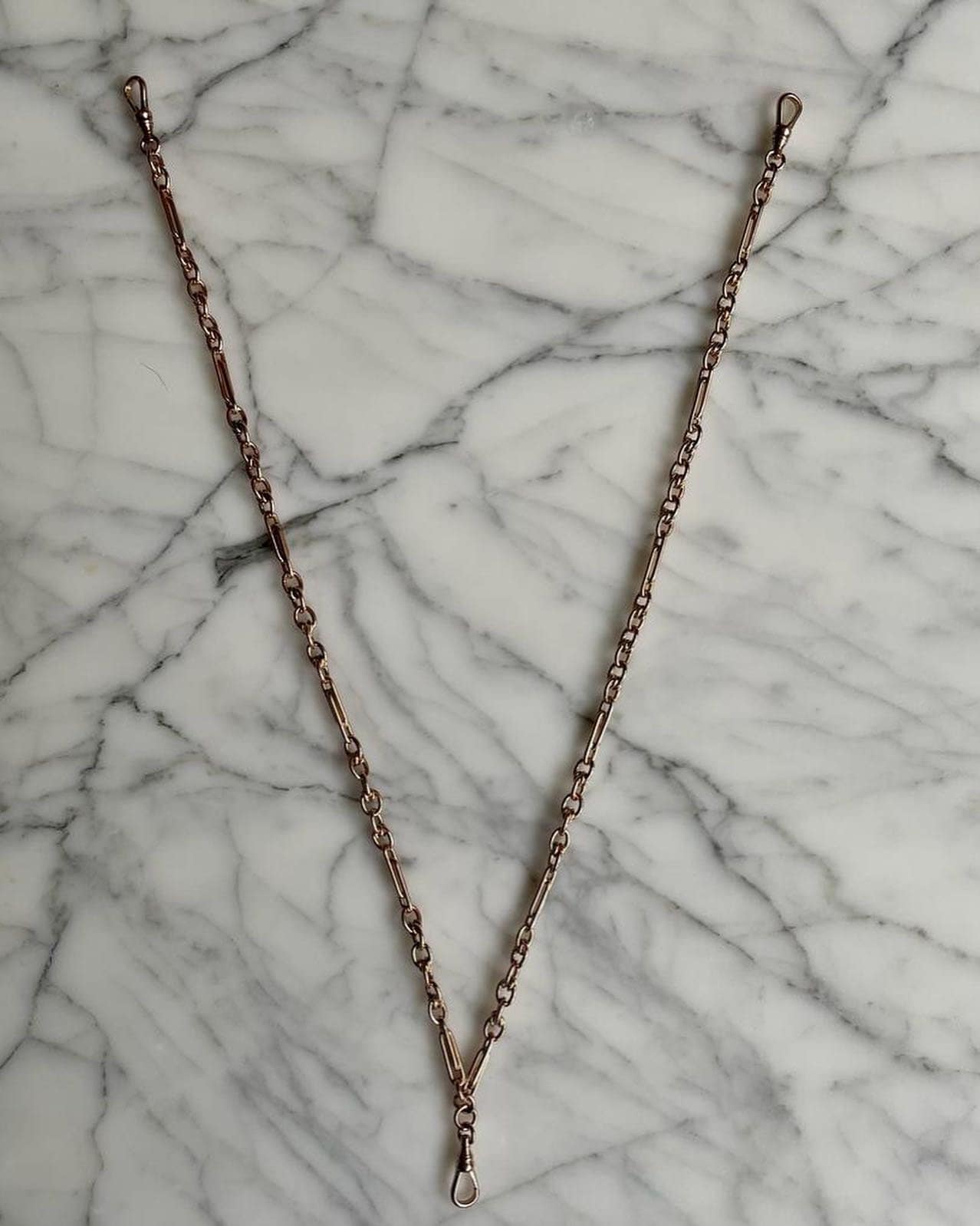 Beautiful Antique 9k Gold Chain with Clip